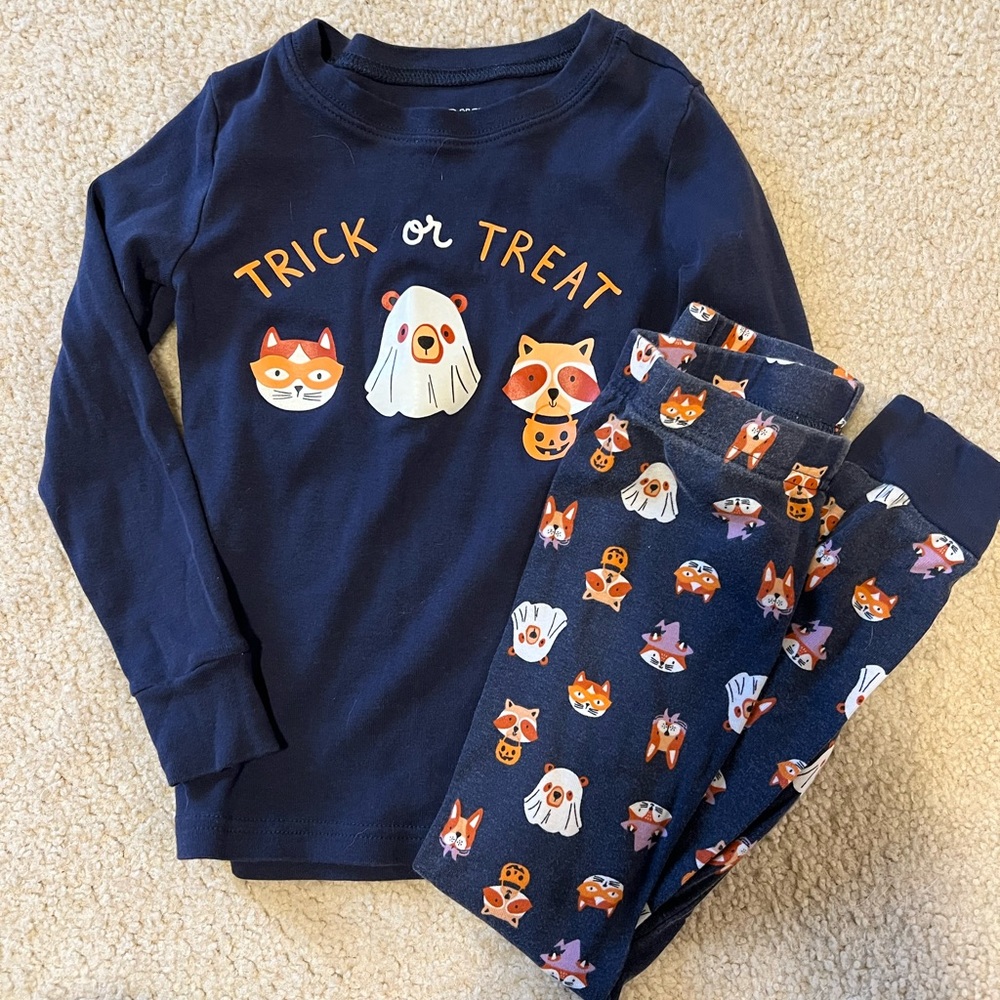 Kids Halloween Pajamas - Navy Blue